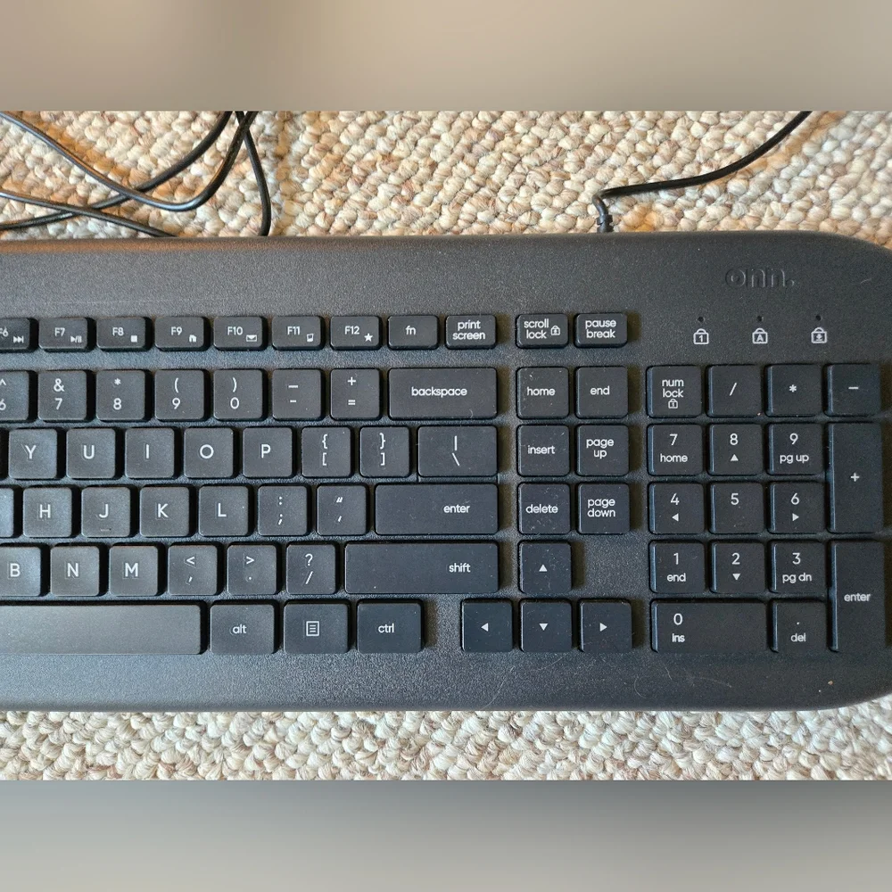 Onn Wired USB Black Keyboard Stock No. 100009052